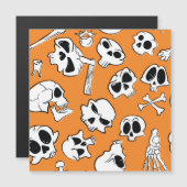Halloween Schedels Botten Doodle Patroon (Voorkant / Achterkant)