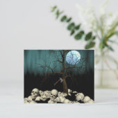 Halloween Schedels Briefkaart (Staand voorkant)