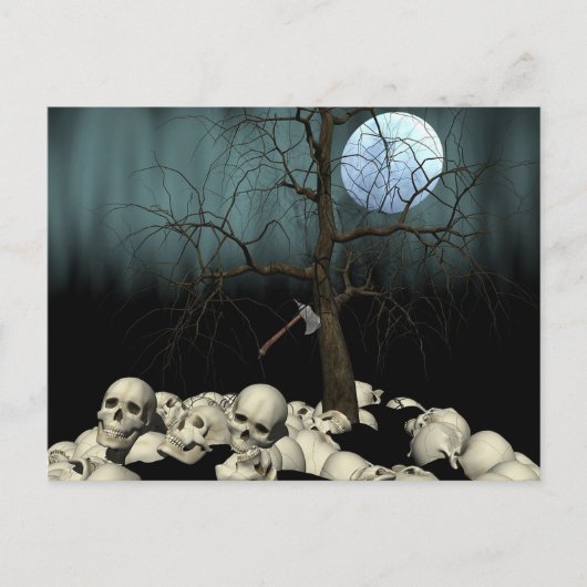 Halloween Schedels Briefkaart (Voorkant)