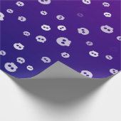 Halloween schedels cadeaupapier (Hoek)