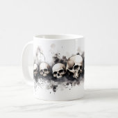 Halloween Schedels Design Keramische Mok (Voorkant links)