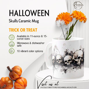 Halloween Schedels Design Keramische Mok