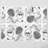 Halloween Schedels en Bladeren Scrapbook Papier Flyer (Achterkant)
