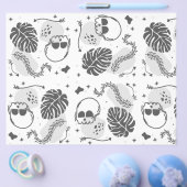 Halloween Schedels en Bladeren Scrapbook Papier Flyer (Enkel)