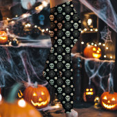Halloween schedels en bloemen patroon leggings