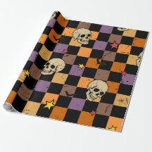 Halloween schedels en vleermuizen