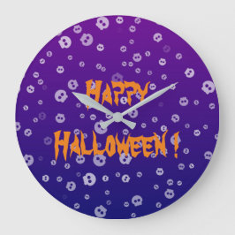 Halloween schedels grote klok