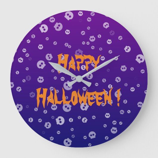Halloween schedels grote klok (Voorkant)
