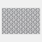 Halloween Schedels Inpakpapier Plat Vel Set van 3 (Voorkant 3)