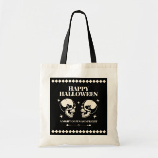 Halloween Schedels Lachend Plezier en Angst Tote Bag