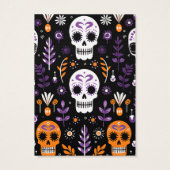 Halloween schedels oorbel display Kaart (Achterkant)