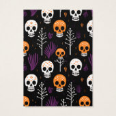 Halloween schedels oorbel display Kaart (Achterkant)