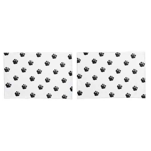 Halloween Schedels patroon zwart wit Kussensloop (Voorkant-Set)
