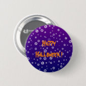 Halloween schedels ronde button 5,7 cm (Voorkant /achterkant)