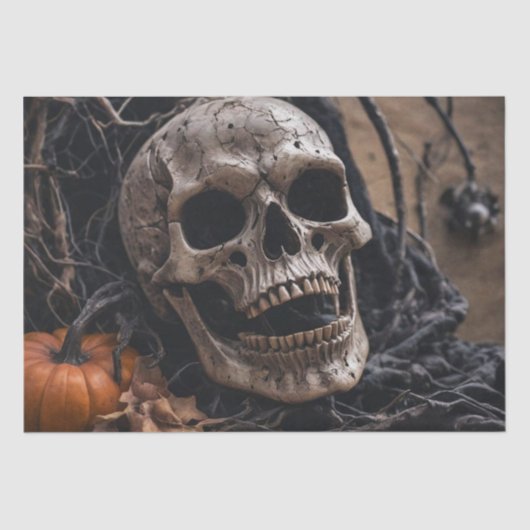 Halloween Schedels & Spreuken Tissuepapier (Voorkant)