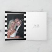 Halloween schedels strepen bruiloft Dank U foto Bedankkaart (Binnen)