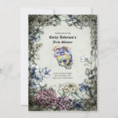 Halloween Schedels Trendy Feest Uitnodigingen Wate (Voorkant)