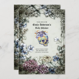 Halloween Schedels Trendy Feest Uitnodigingen Wate