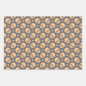 Halloween Schedels & Zoete Hartjes Inpakpapier Vel (Voorkant 3)