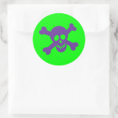Halloween Schedelstickers Ronde Sticker (Tas)