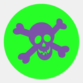 Halloween Schedelstickers Ronde Sticker