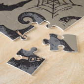 Halloween schets: naadloos legpuzzel (Zijkant)