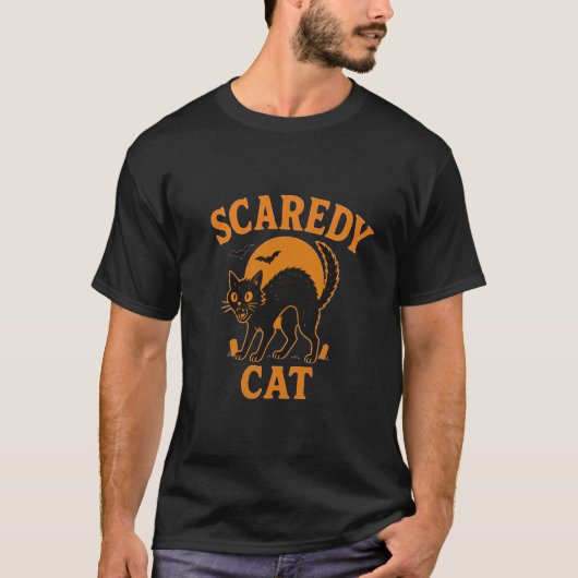 Halloween Schijtkat Ontwerp T-shirt (Voorkant)