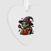 Halloween Schildpad Heks Hoed Kostuum Spooky Ornament (voorkant)