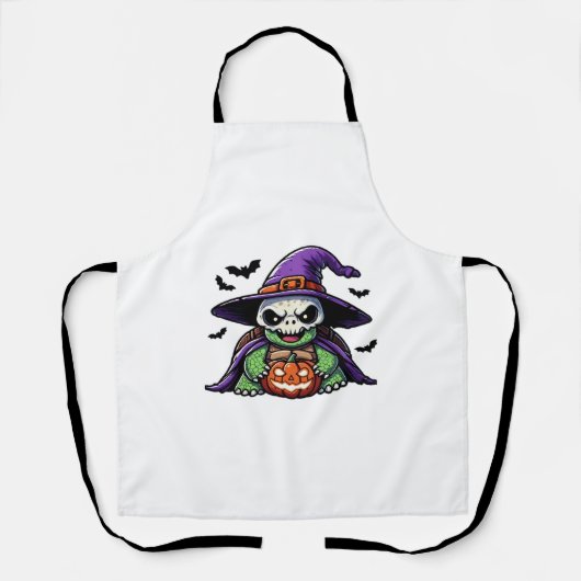 Halloween Schildpad Heks Hoed Kostuum Spooky Schort (Voorkant)