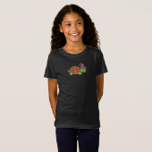 Halloween schildpad met heks Pet T-shirt (Voorkant volledig)