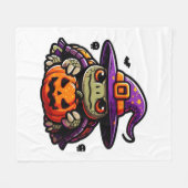 Halloween Schildpad Schildpad Heksenhoed Kostuum S Fleece Deken (Voorkant (Horizontaal))