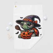Halloween Schildpad Schildpad Heksenhoed Kostuum S Golfhanddoek (Insitu)