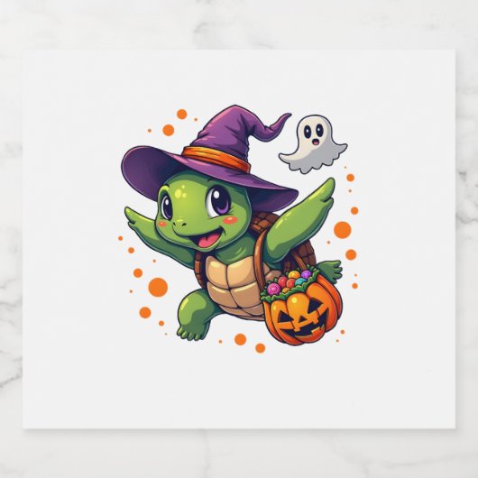 Halloween Schildpad Tortoise Kostuum Mannen Vrouwe Sparkling Wijnetiket (Enkel label)