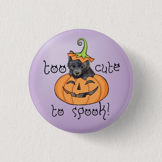 Halloween Schipperke Button (Voorkant)