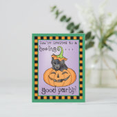 Halloween Schipperke Card Kaart (Staand voorkant)