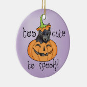 Halloween Schipperke Ceramic Ornament (Rechts)