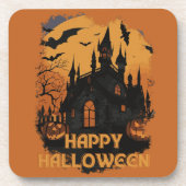Halloween-Schloss unter Mondlicht Bier Onderzetter (Voorkant)