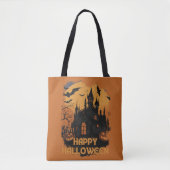 Halloween-Schloss unter Mondlicht Tote Bag (Voorkant)