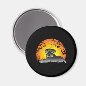 Halloween Schnauzer Hondenliefhebber T-shirt Magneet (Voorkant / Achterkant)