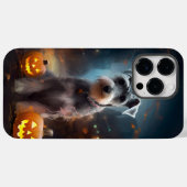 Halloween Schnauzer met pompoenen Case-Mate iPhone Case (Achterkant (horizontaal))