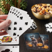 Halloween Schnauzer met Pompoenen Eng Pokerkaarten (Insitu)