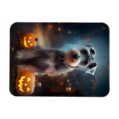 Halloween Schnauzer met pompoenen Magneet (Horizontaal)