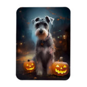 Halloween Schnauzer met pompoenen Magneet (Verticaal)