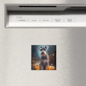 Halloween Schnauzer met pompoenen Magneet (Insitu (Vaatwasser))