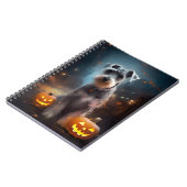 Halloween Schnauzer met pompoenen Notitieboek (Linkerzijde)