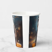 Halloween Schnauzer met pompoenen Papieren Bekers (Links)