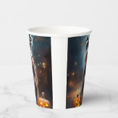 Halloween Schnauzer met pompoenen Papieren Bekers (Rechts)