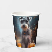 Halloween Schnauzer met pompoenen Papieren Bekers (Voorkant)