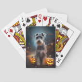 Halloween Schnauzer met pompoenen Pokerkaarten (Achterkant)