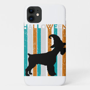 Halloween Schnauzer Silhouette Dog   Oranje kool Case-Mate iPhone Case